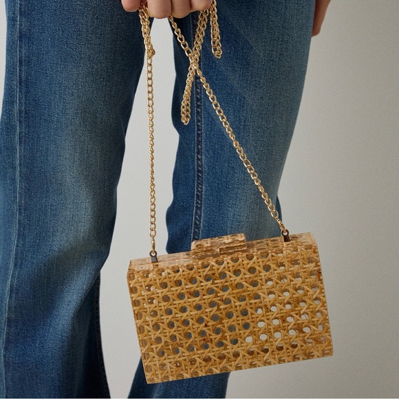 Asilah Ramla Braided Cane Clutch Bag - Picture 3 of 4